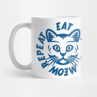 Eat Sleep Meow Repeat Mug